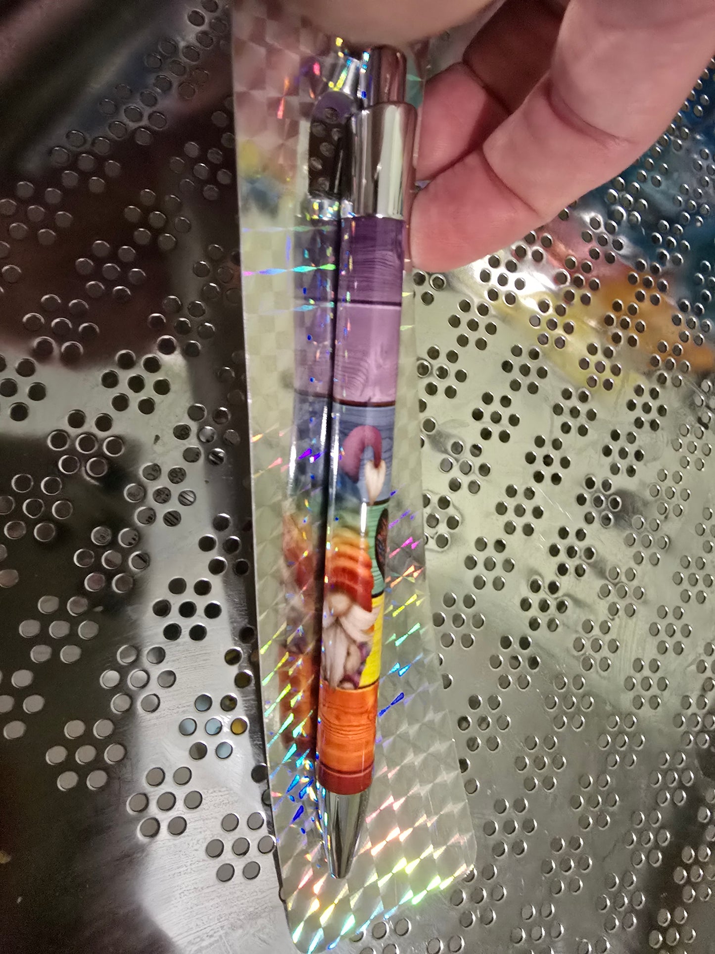 Handmade gnome with rainbow