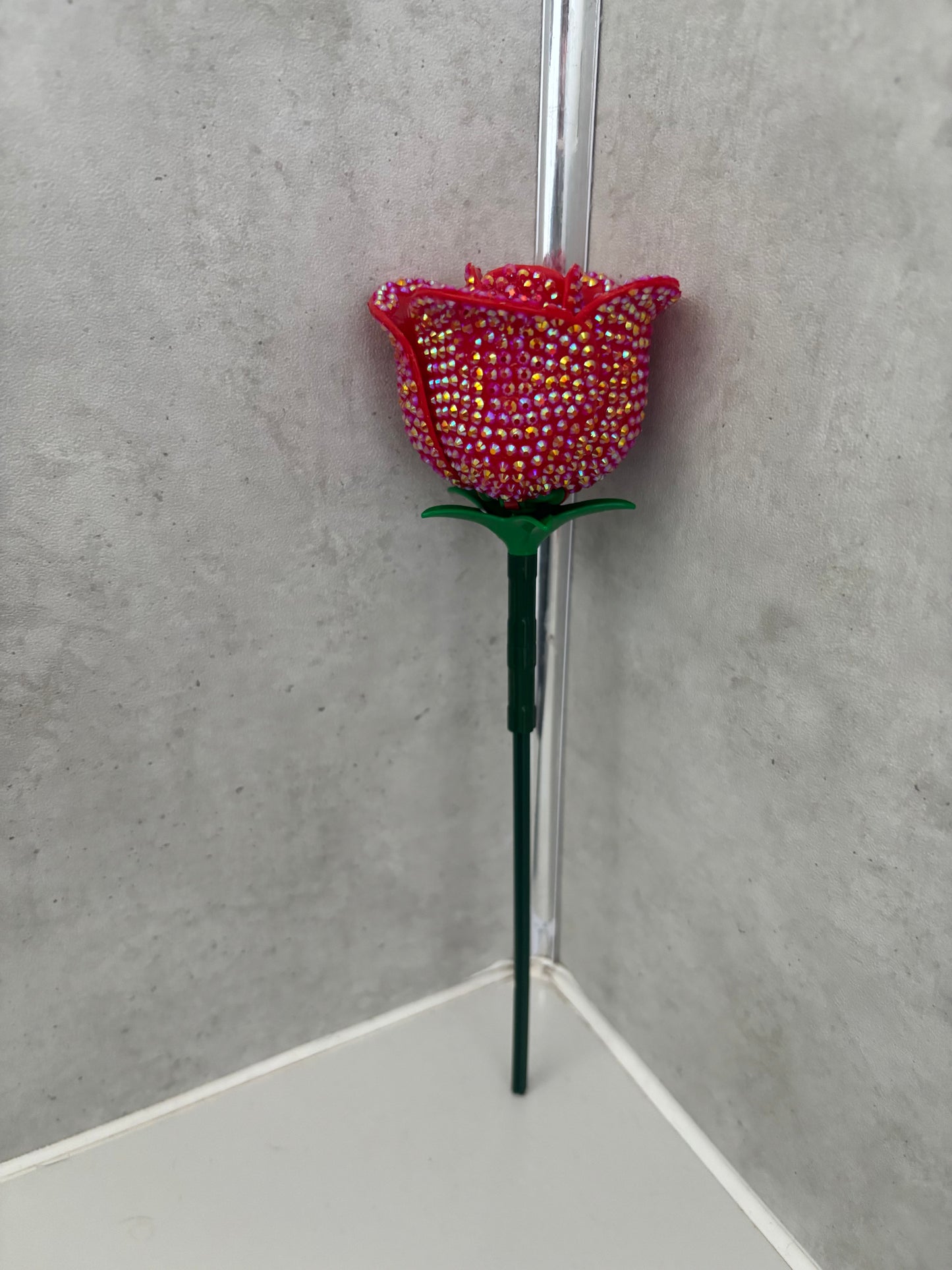 Handmade bling rinestone Lego rose