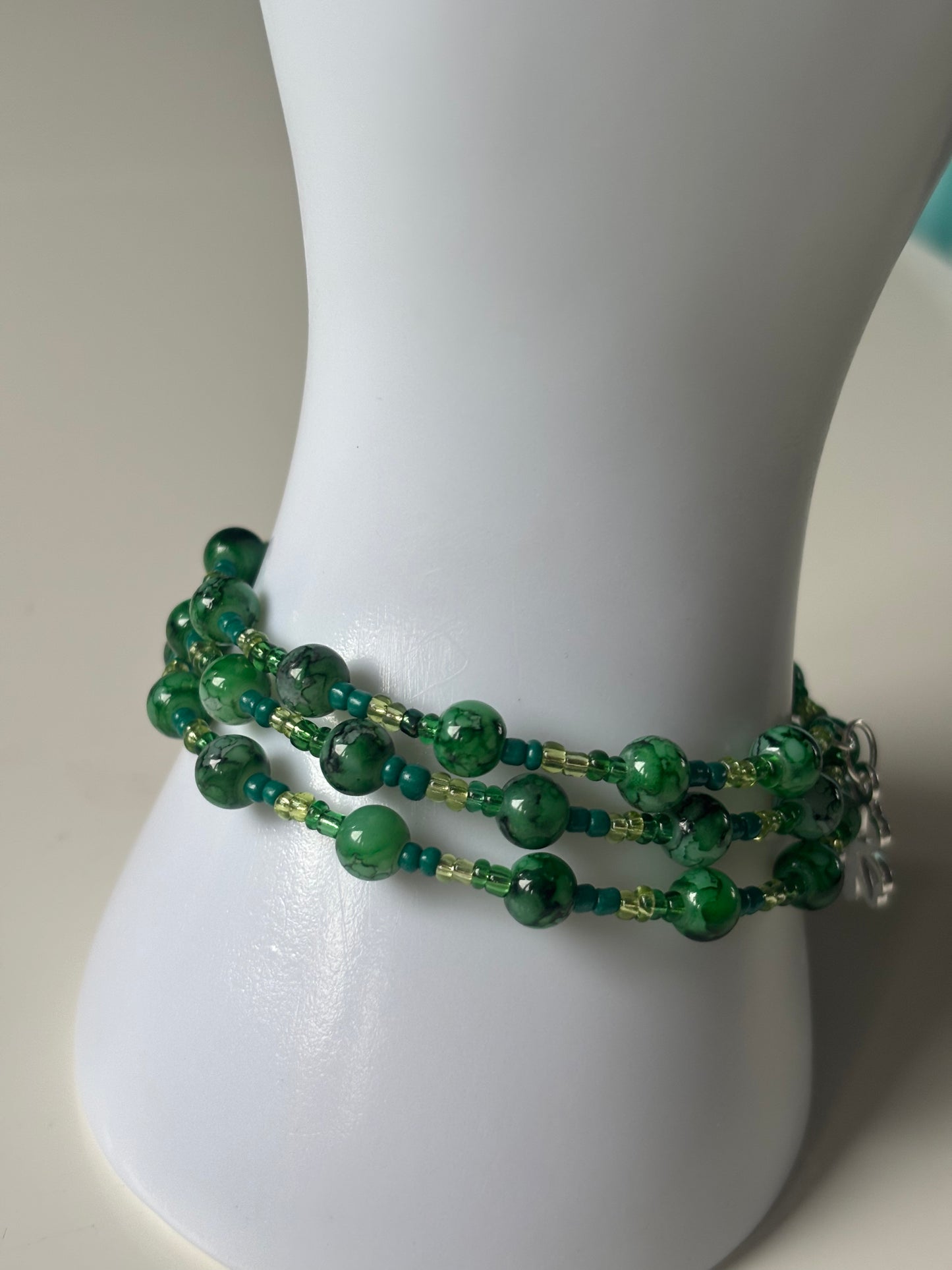 Handmade memory wire bead clover bracelet buy 1 get 1 free