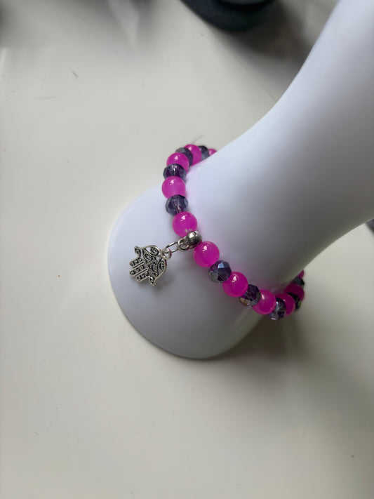 Handmade bead asma hand bracket