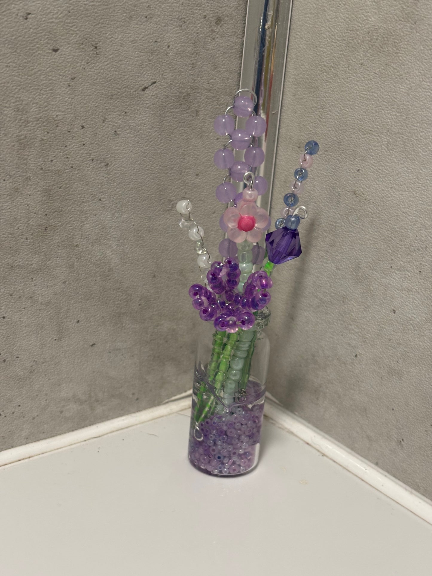 Handmade bead flower bouquet fridge magnets