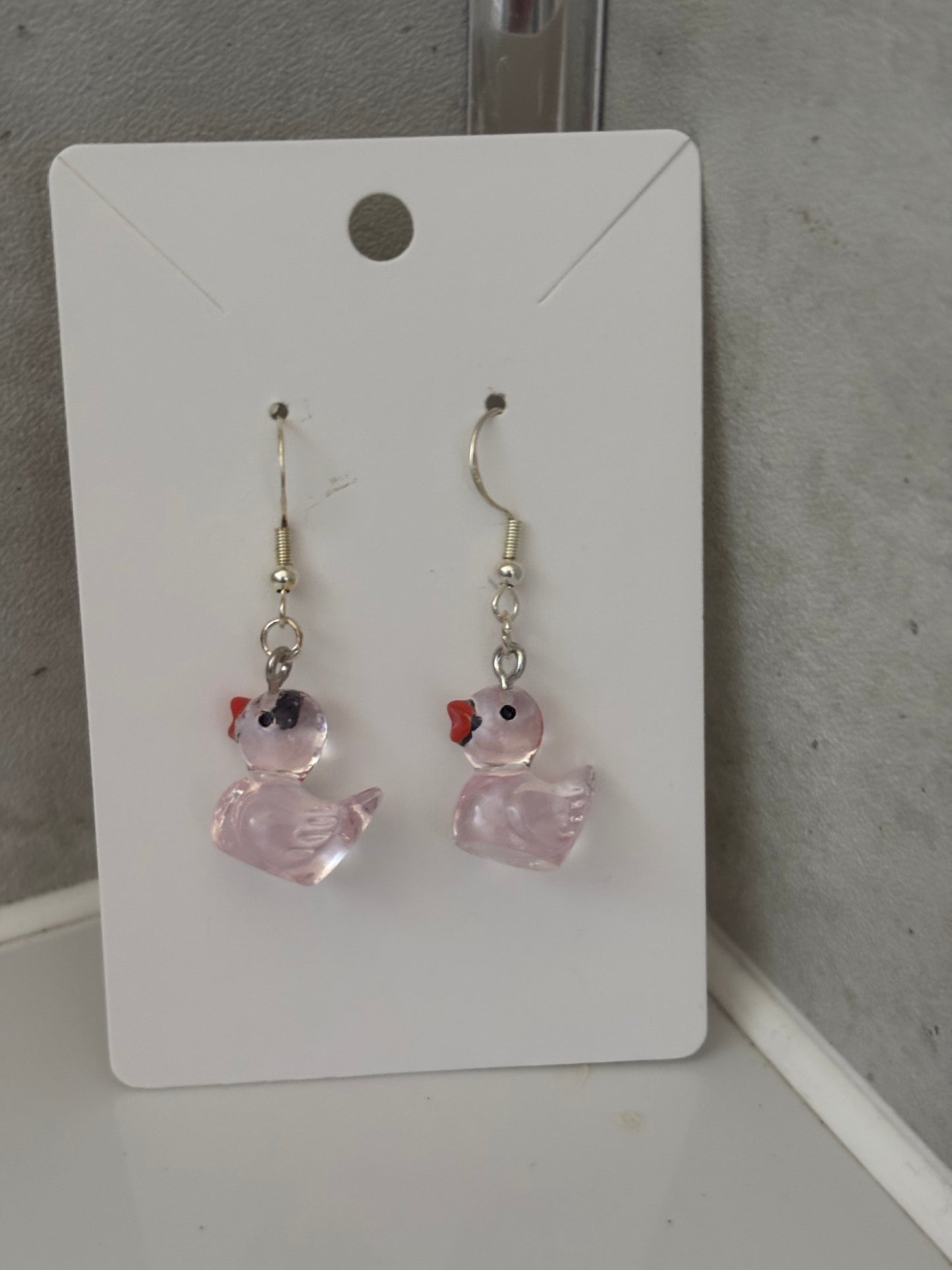 Handmade duck earrings
