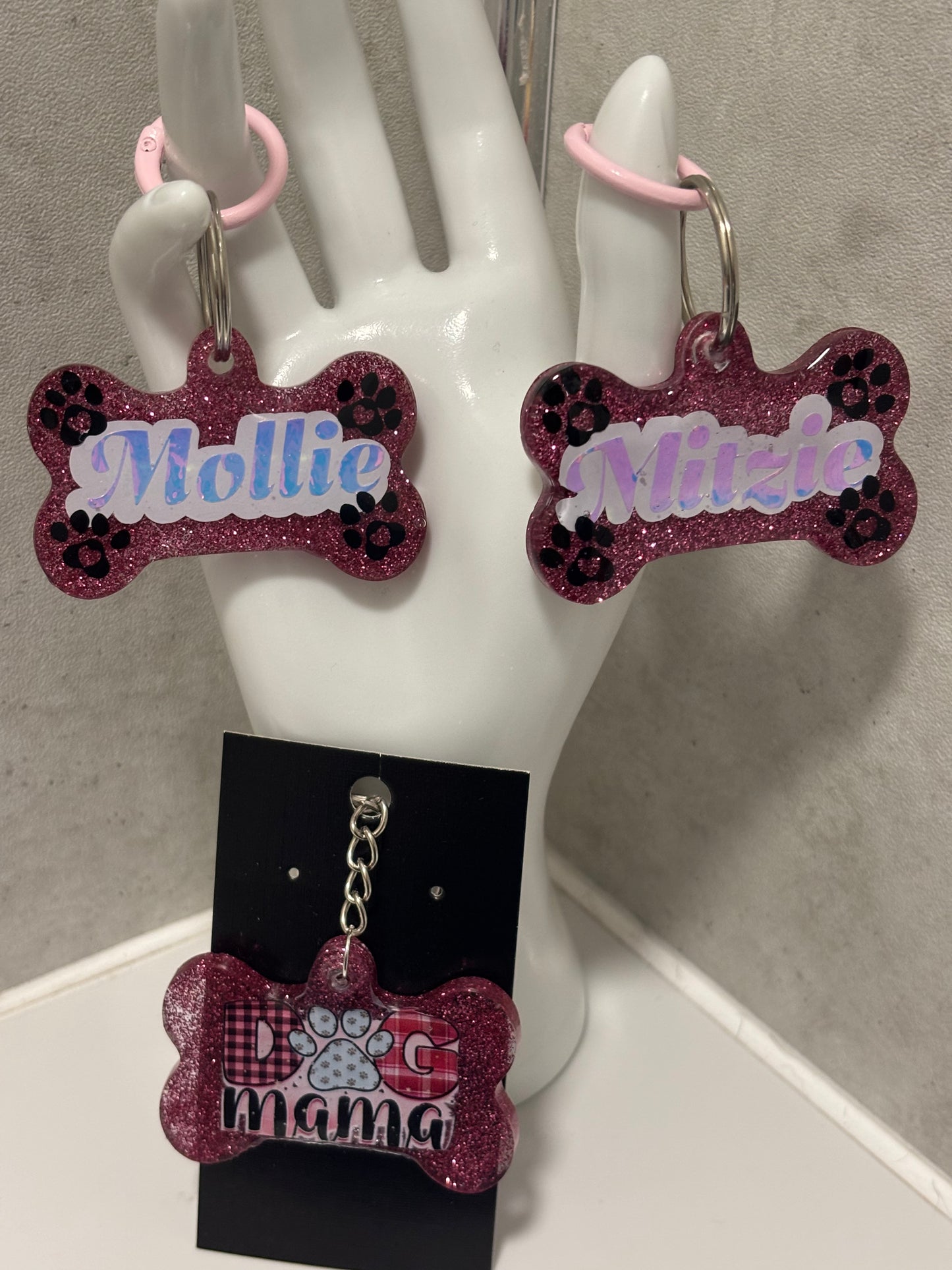 Handmade resin dog tags large