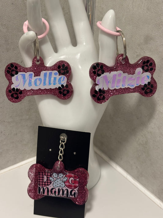 Handmade resin dog tags large