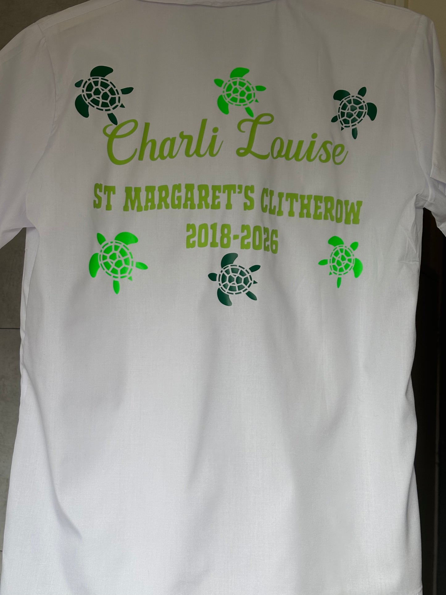 Handmade personalised leavers T-shirts