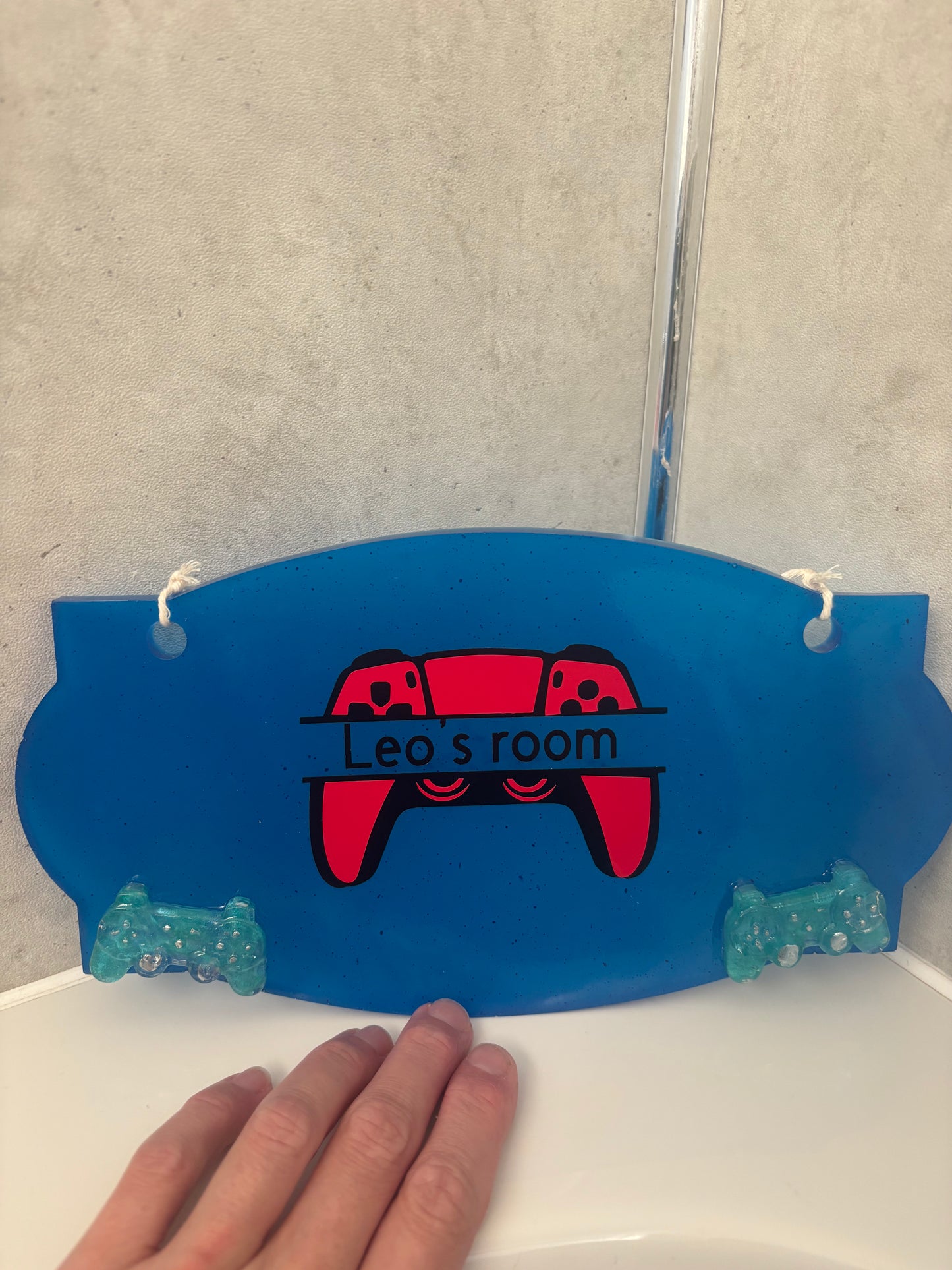 Handmade resin door or wall sign