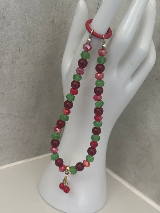 Handmade cherry bag charm
