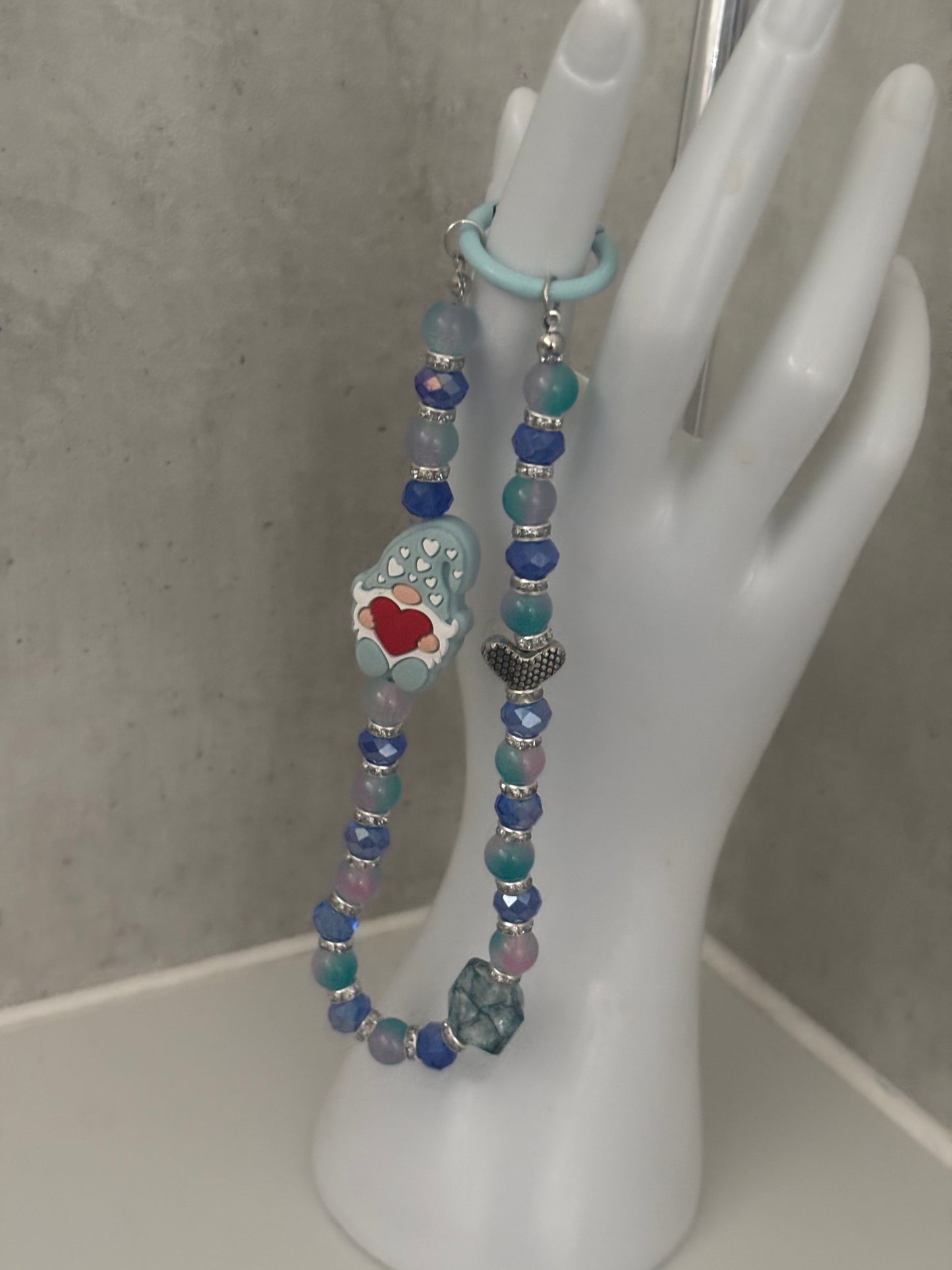 Handmade gnome bag charms