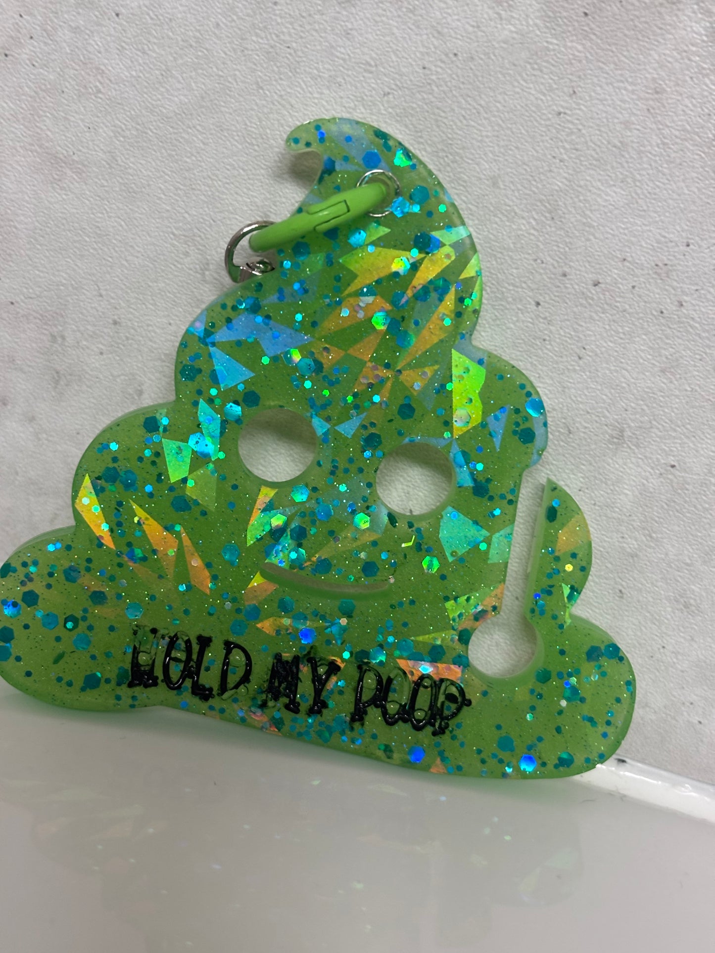 Handmade resin hold my own poop holder