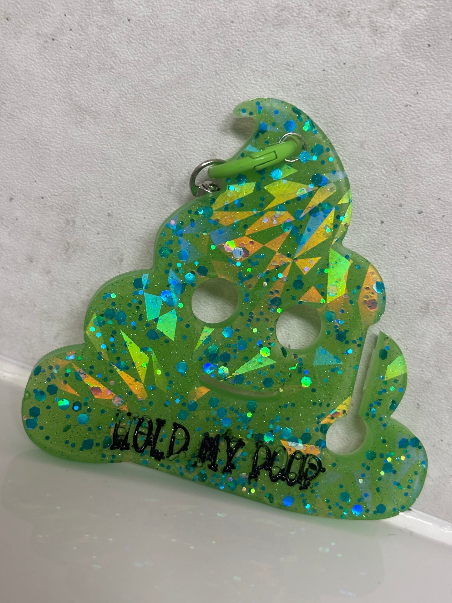 Handmade resin hold my own poop holder