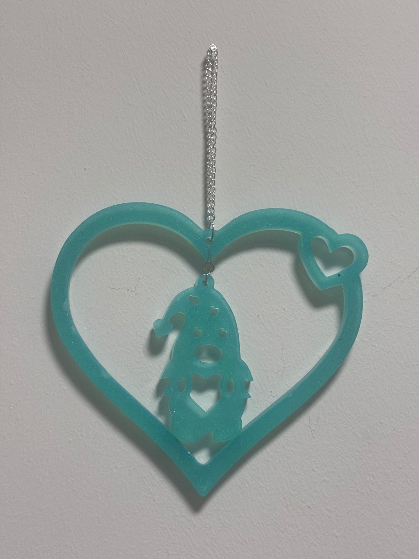 Handmade resin gnome sign