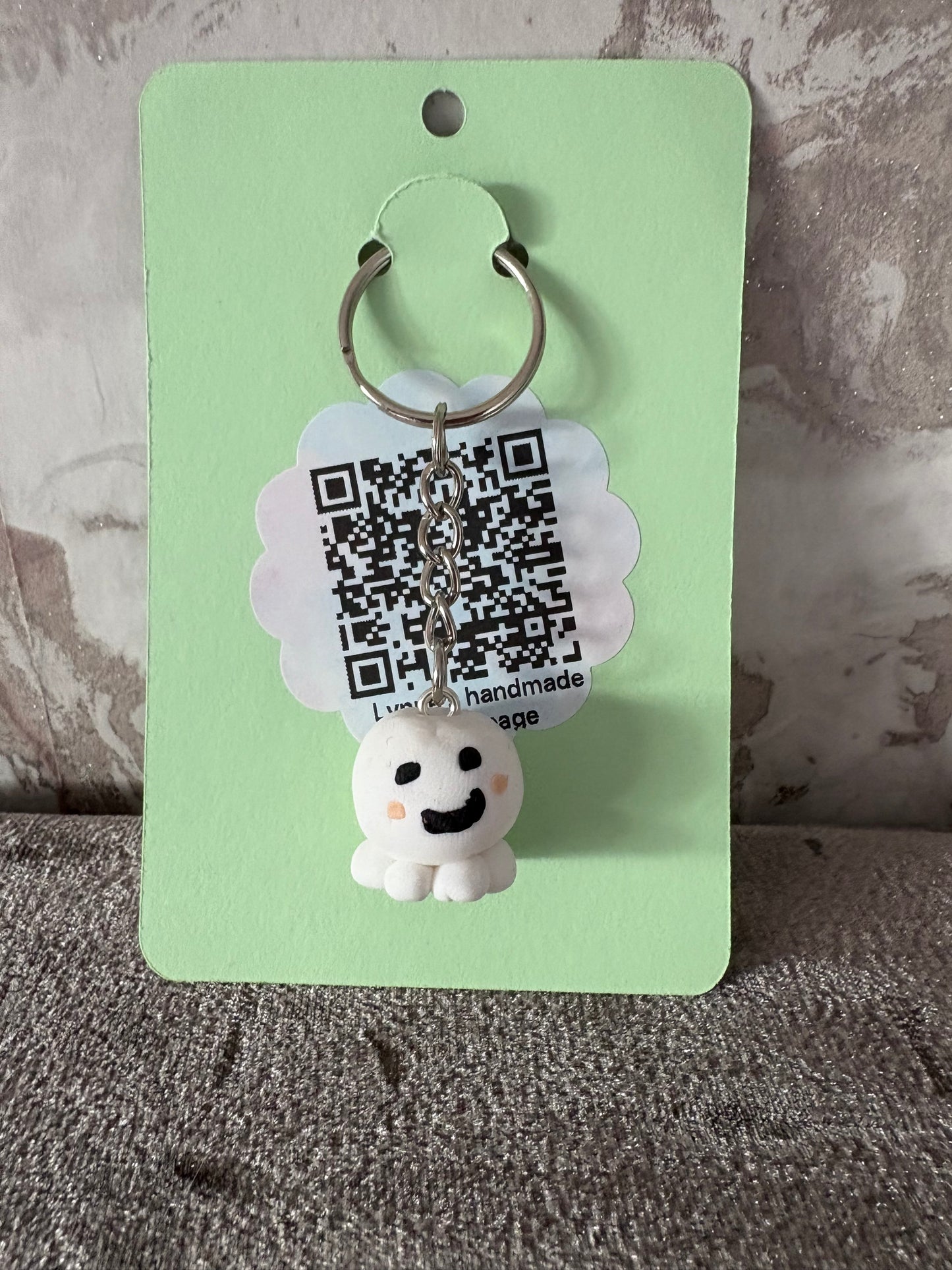 Handmade polymer clay octopus Keyring