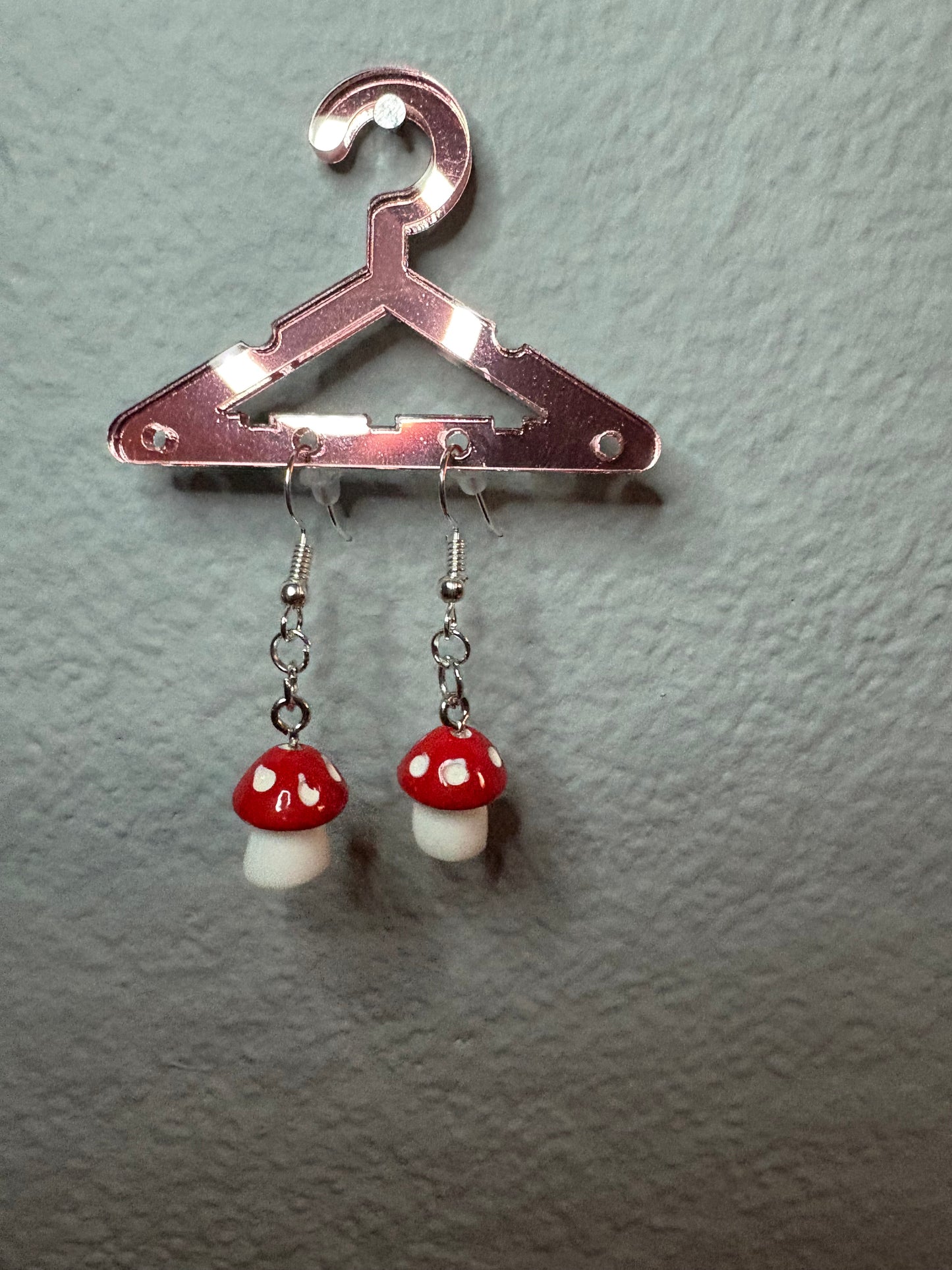 Handmade mushroom earrings