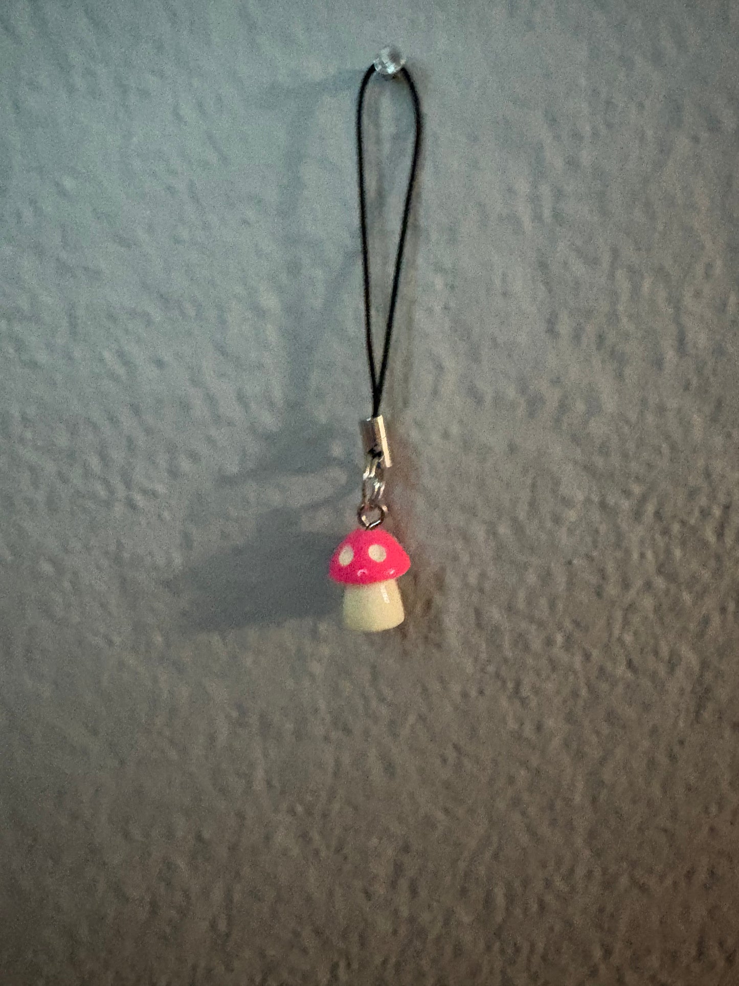 Handmade mushroom phone charm