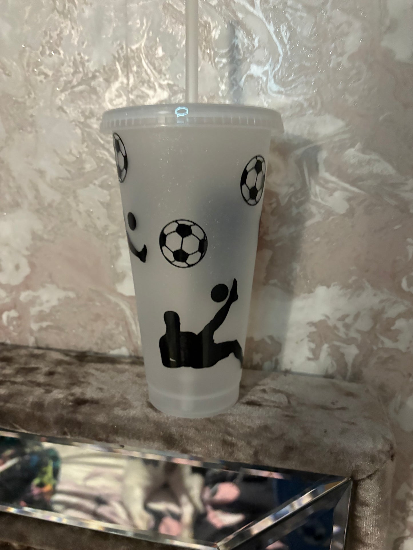 Handmade football 24oz cold cups