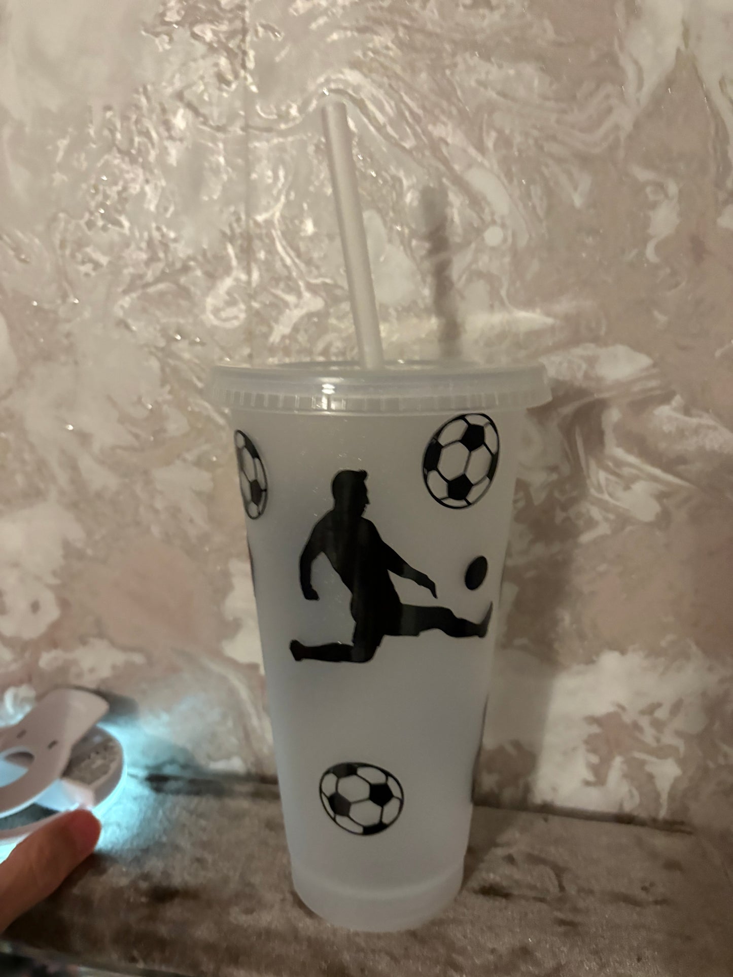 Handmade football 24oz cold cups