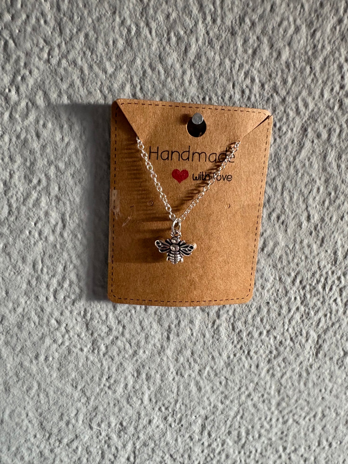 Handmade bee necklace