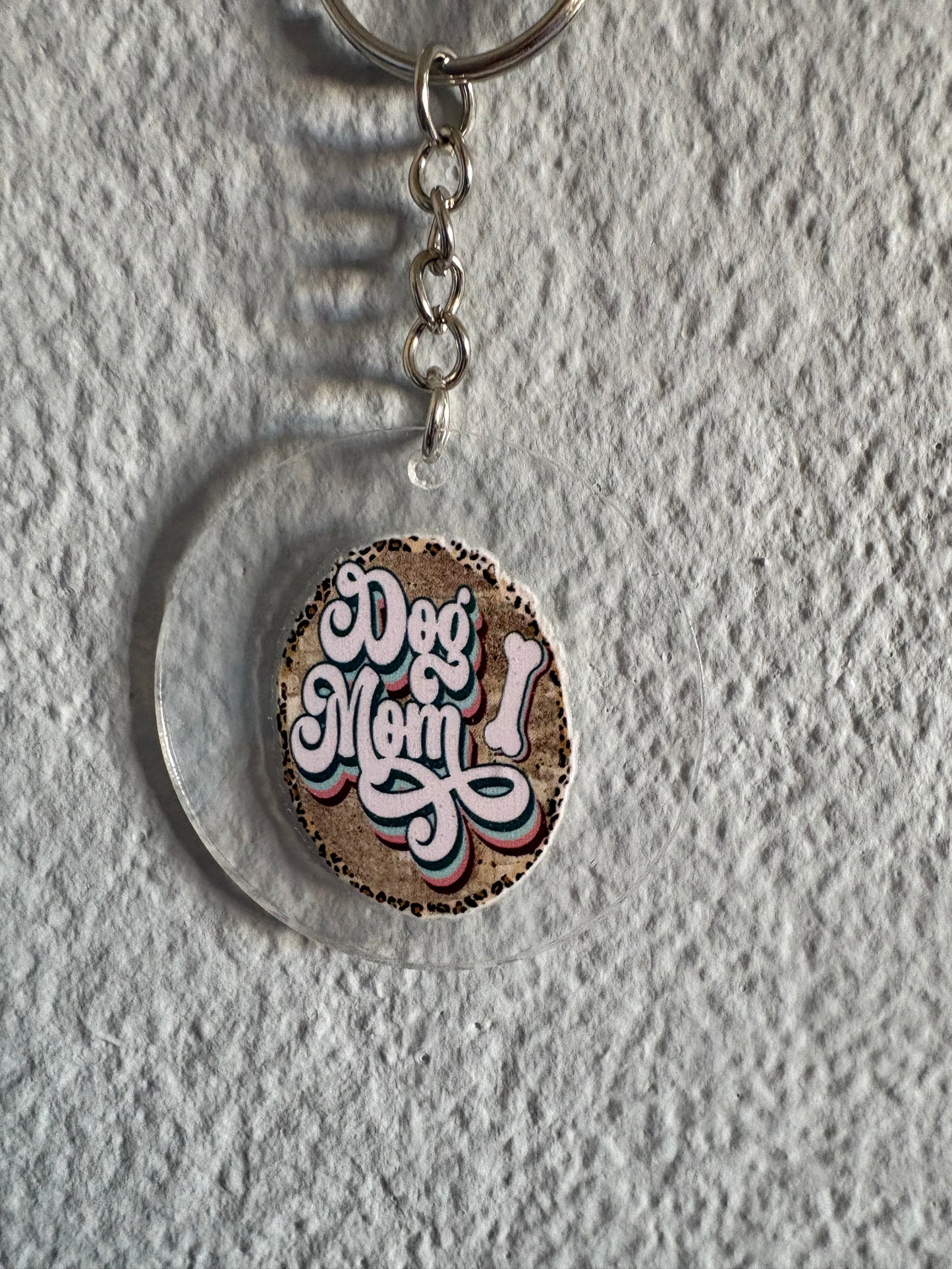 Handmade dog mom Keyring