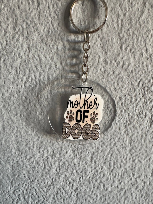 Handmade mother of dogs Keyring