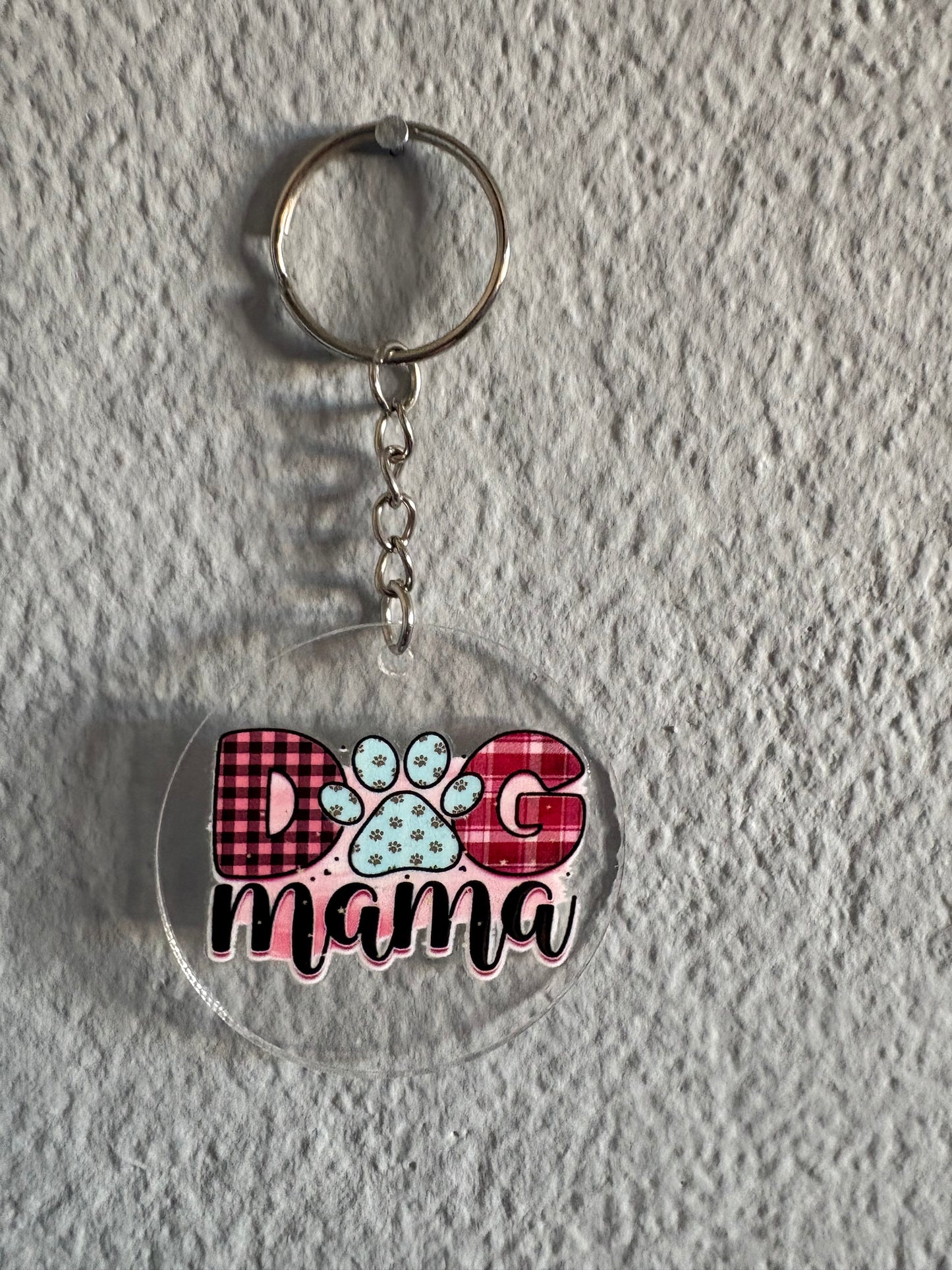 Handmade dog mama Keyring