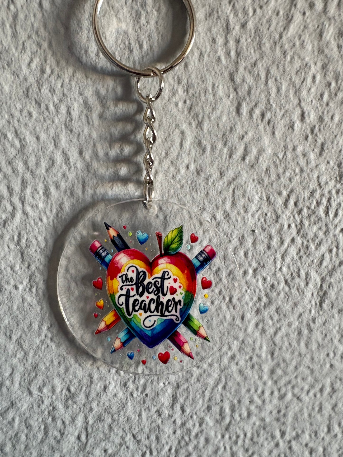 Handmade teacher Keyring 10