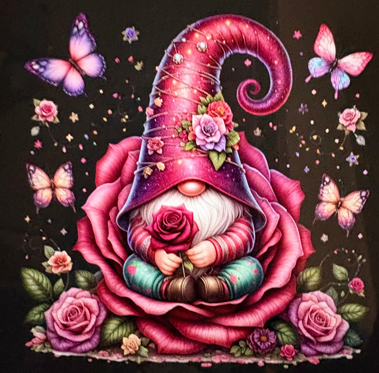 Handmade gnome badge pin 1