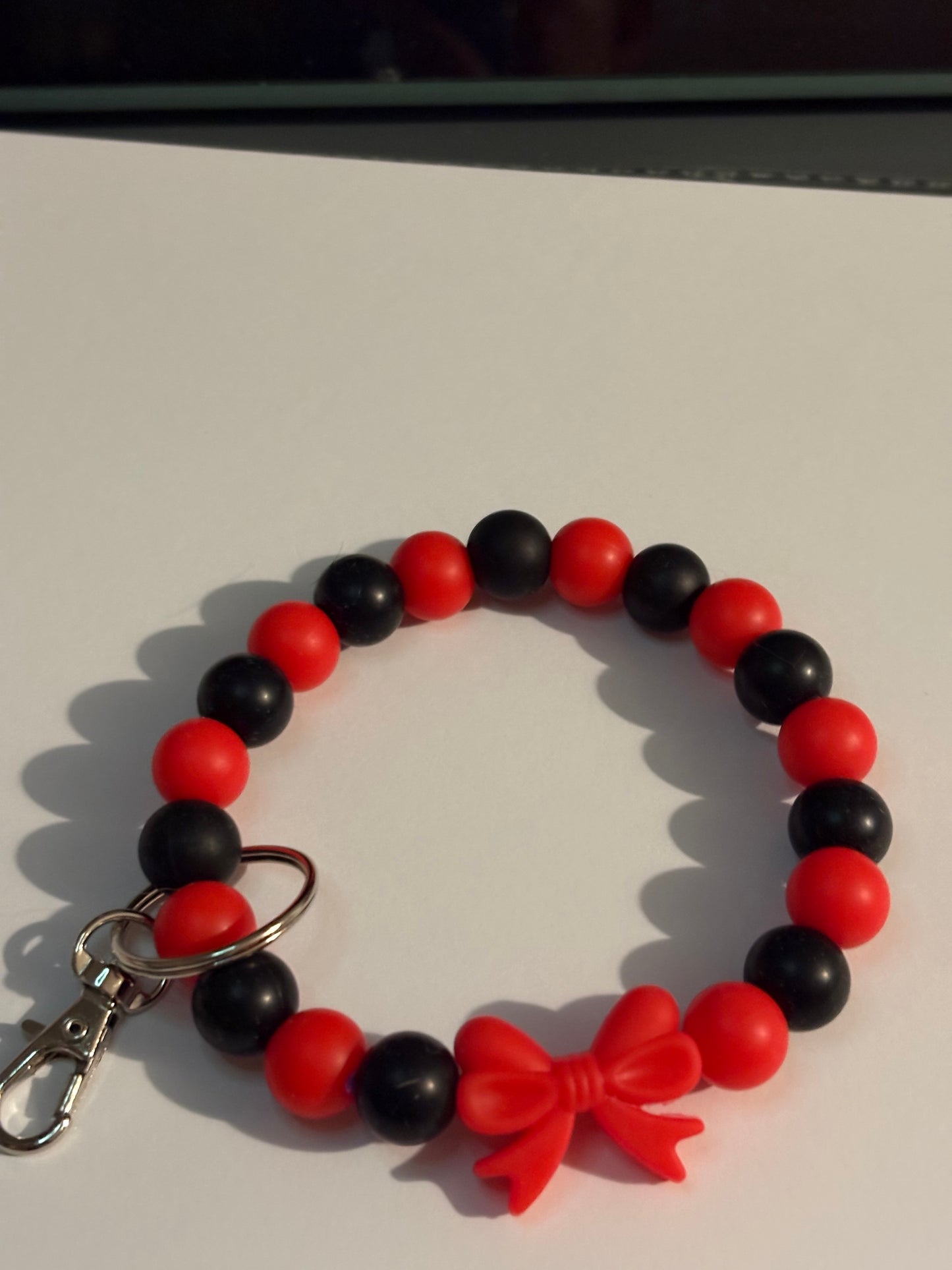 Handmade silicone bead wristlet