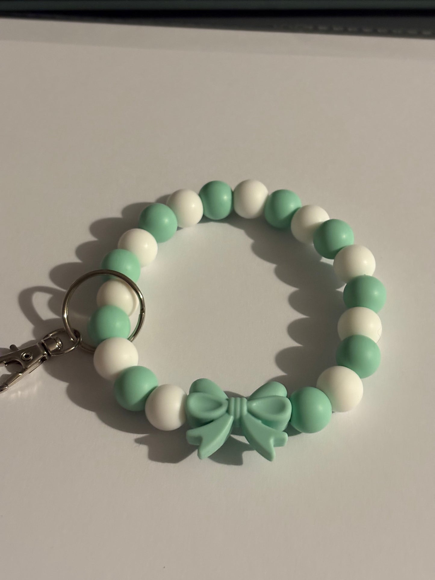 Handmade silicone bead wristlet
