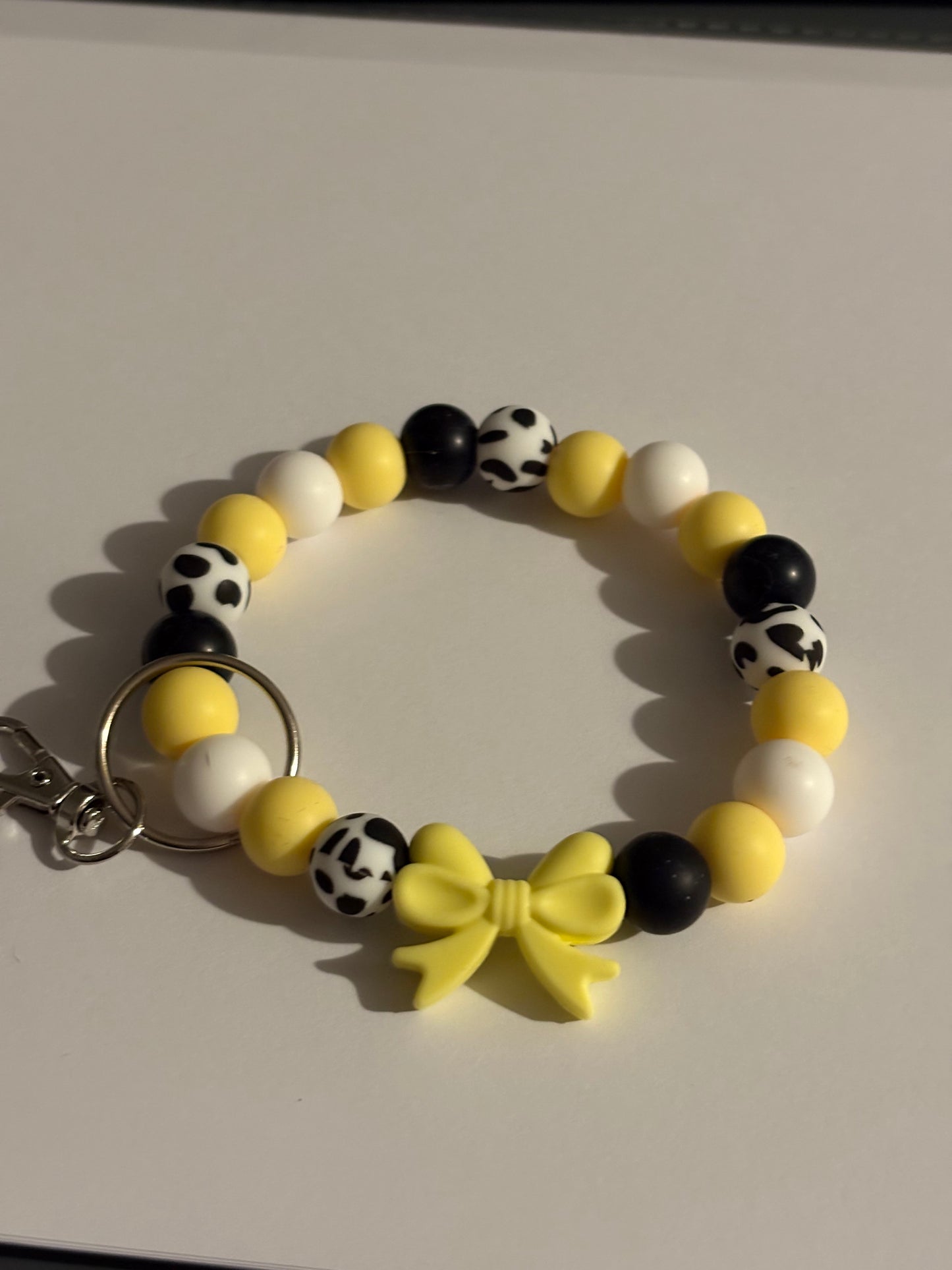 Handmade silicone bead wristlet