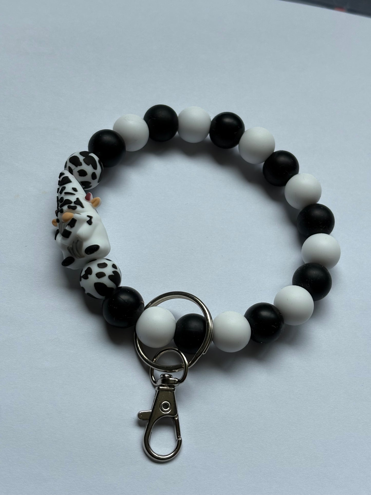 Handmade gnome cow wristlet