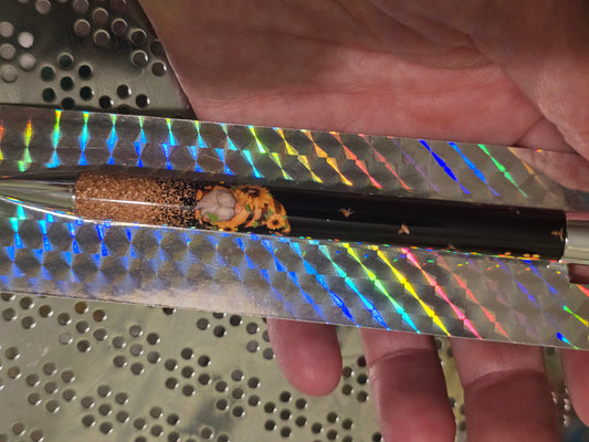 Handmade gnome with sunflower and bees pen 1