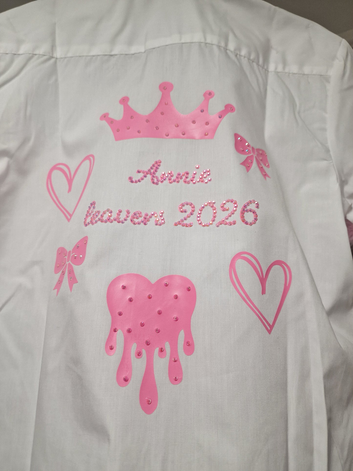 Handmade personalised leavers T-shirts